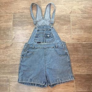 90s Squeeze Denim Bib Overalls Shortalls